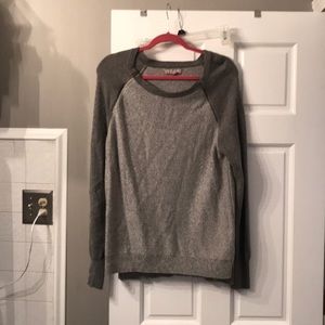 Banana republic gray sweater with exposed zippers